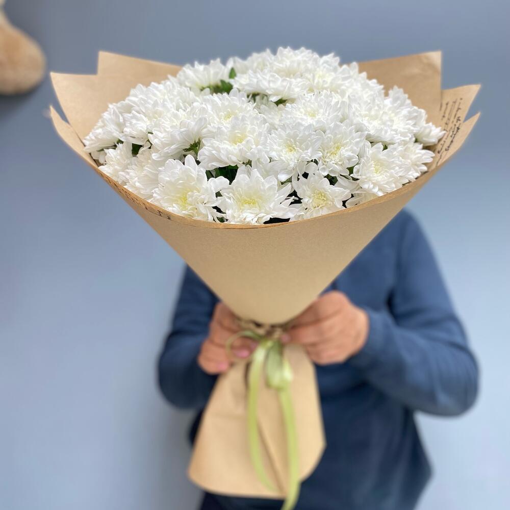 19 белых кустовых хризантем ракурс 2