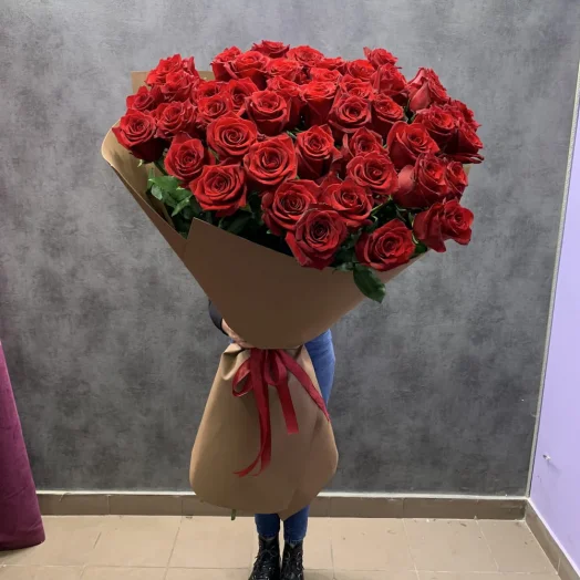 Купить Большие розы 110 см — 51 штука