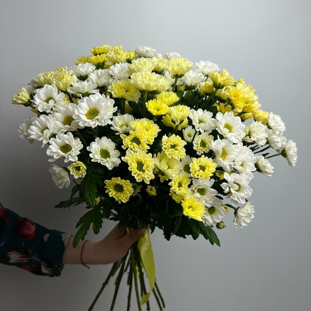 Букет из 25 хризантем микс ракурс 2