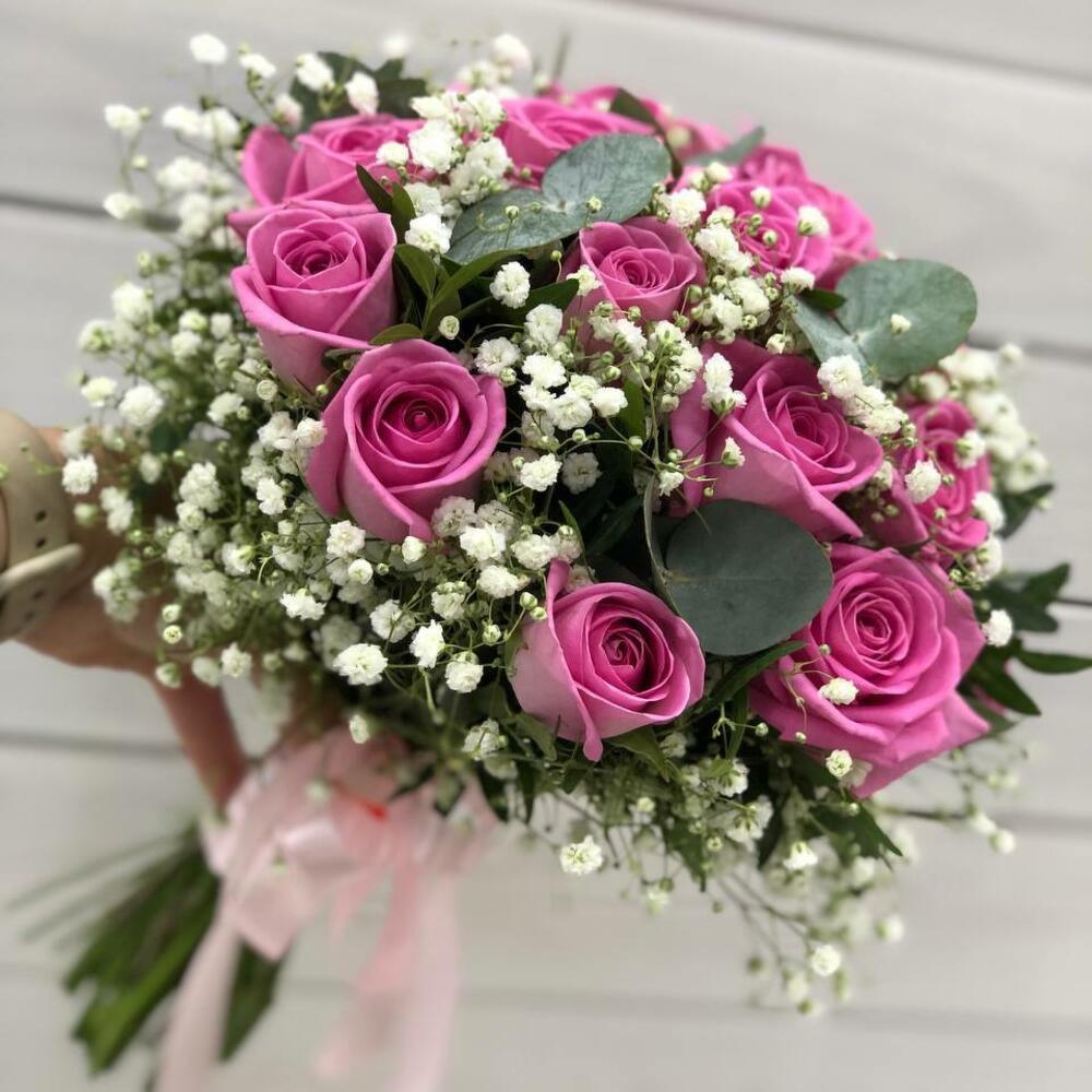 Букет невесты из роз Розовый восторг
