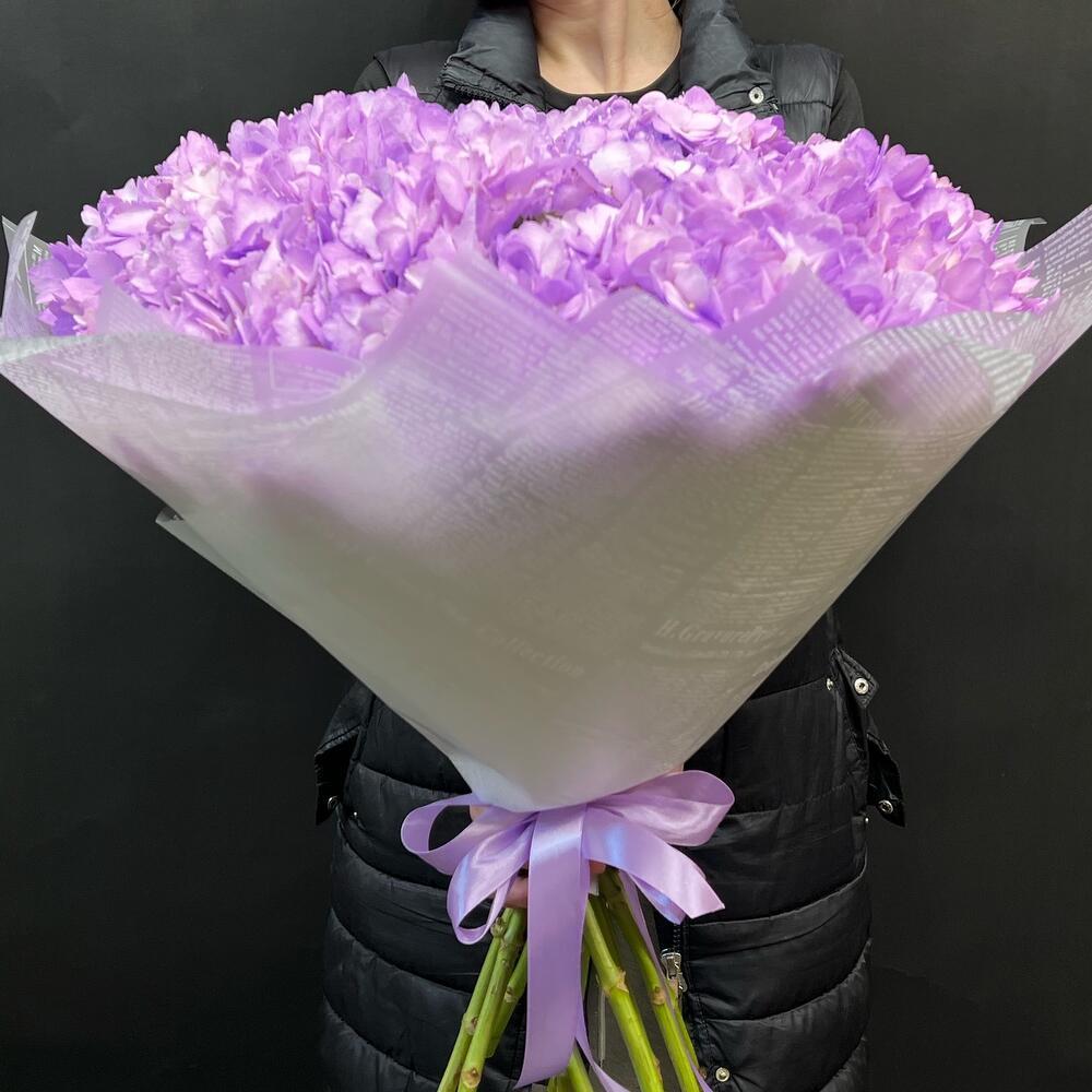Фиолетовые гортензии 11 шт ракурс 2