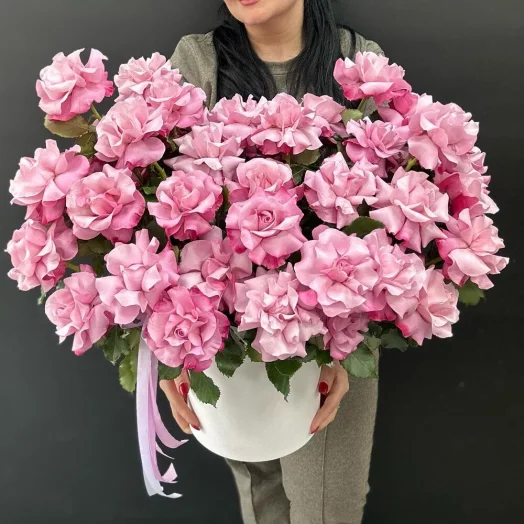 Купить Французские розы 45 шт в коробке