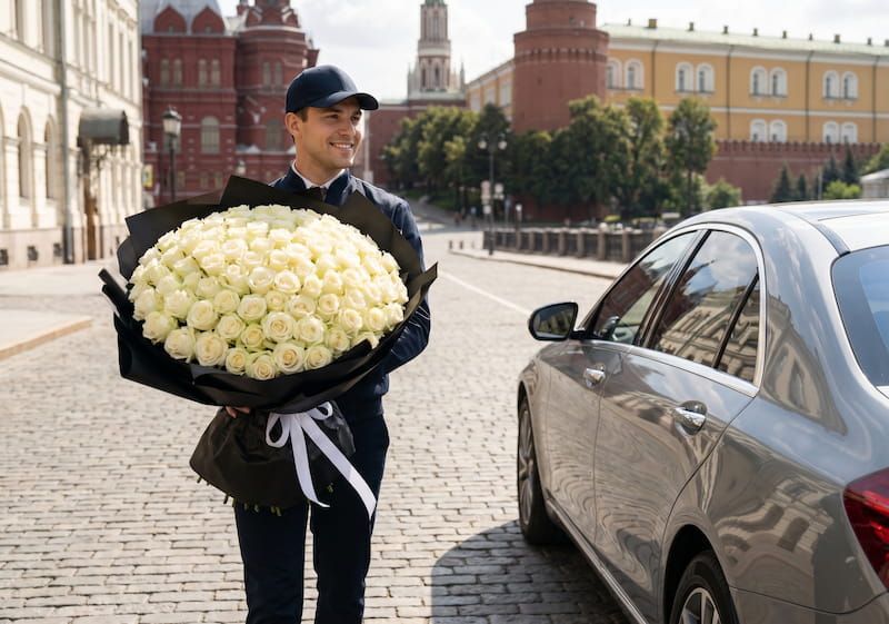 Доставка 101 розы